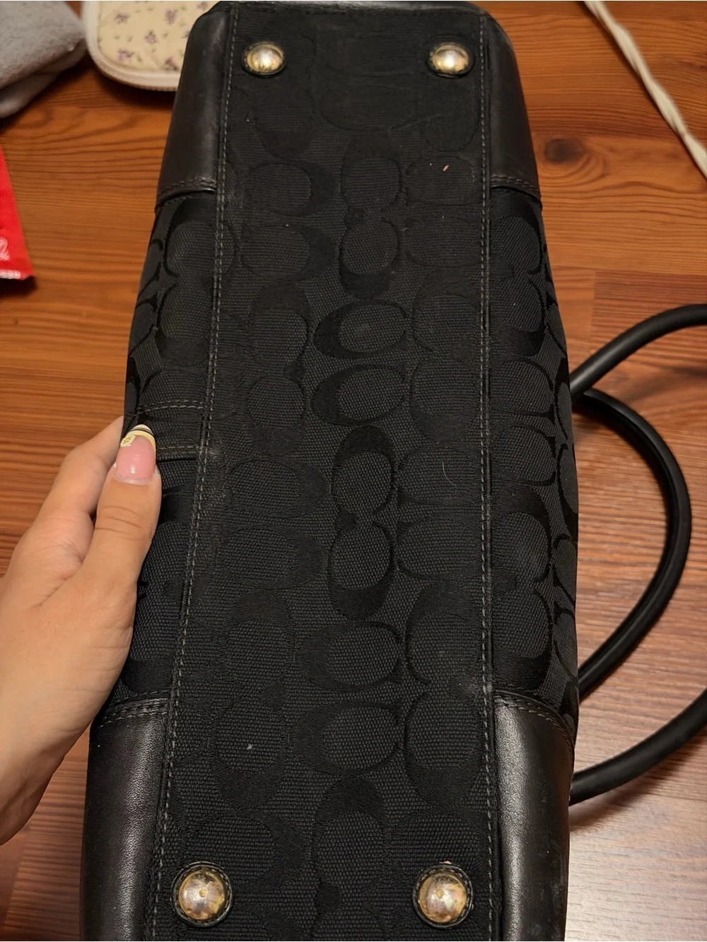 Black Hamptons carryall handbag
